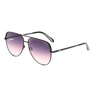Quay Australia High Key XLarge Aviator Sunglasses- Black/Black Plum Pink